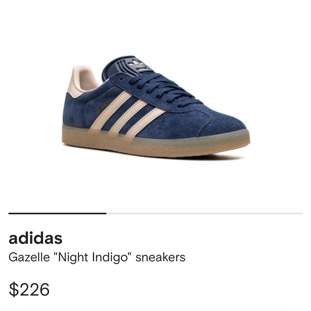 adidas Originals Gazelle Blue and Cream Sneakers